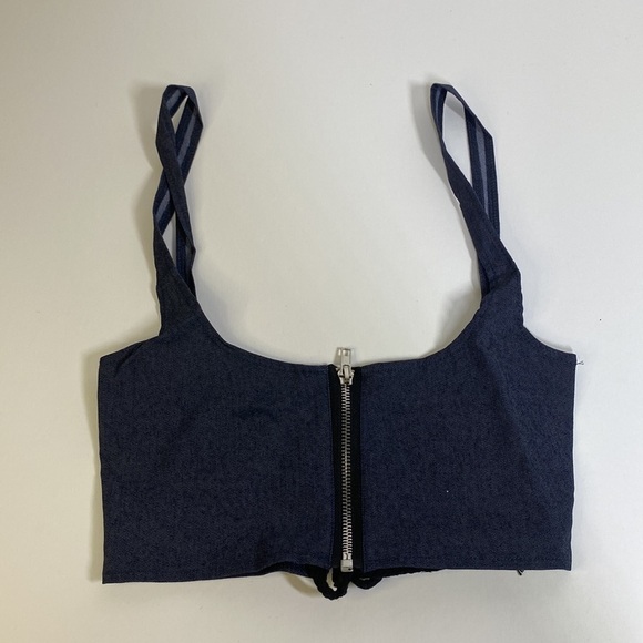 SHEIN Women's Tie Back Zipper Cropped - Picture 1 of 7